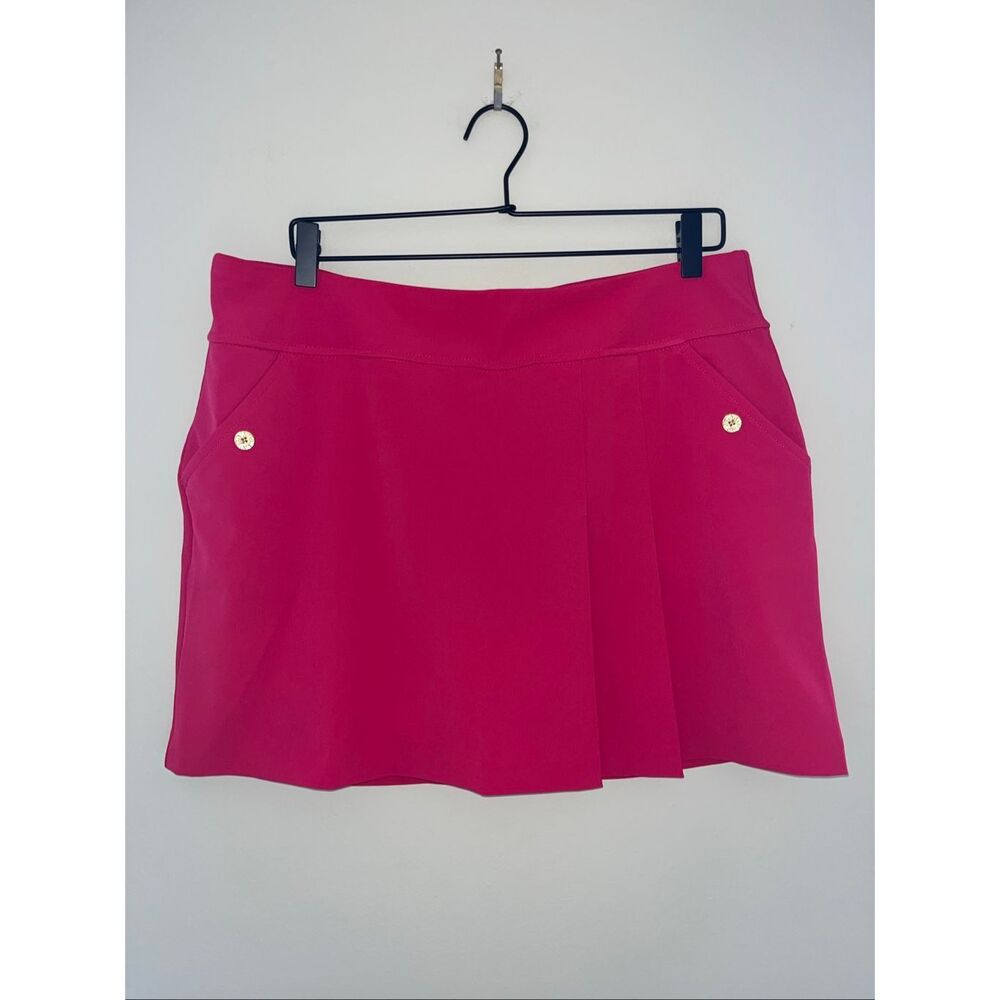 Lilly Pulitzer Luxletic Antibes Skort Poinsettia Red/Pink UPF 50+ Size 14